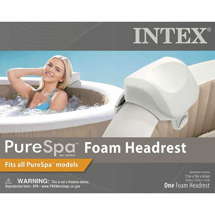 Intex 28505E PureSpa Foam Headrest (2 Pack) & Intex 28502E Hot Tub Seat (2 Pack)