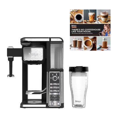 Ninja Single Serve Coffee Bar Machine w/ 100 Recipe Book (Certified Refurbished)