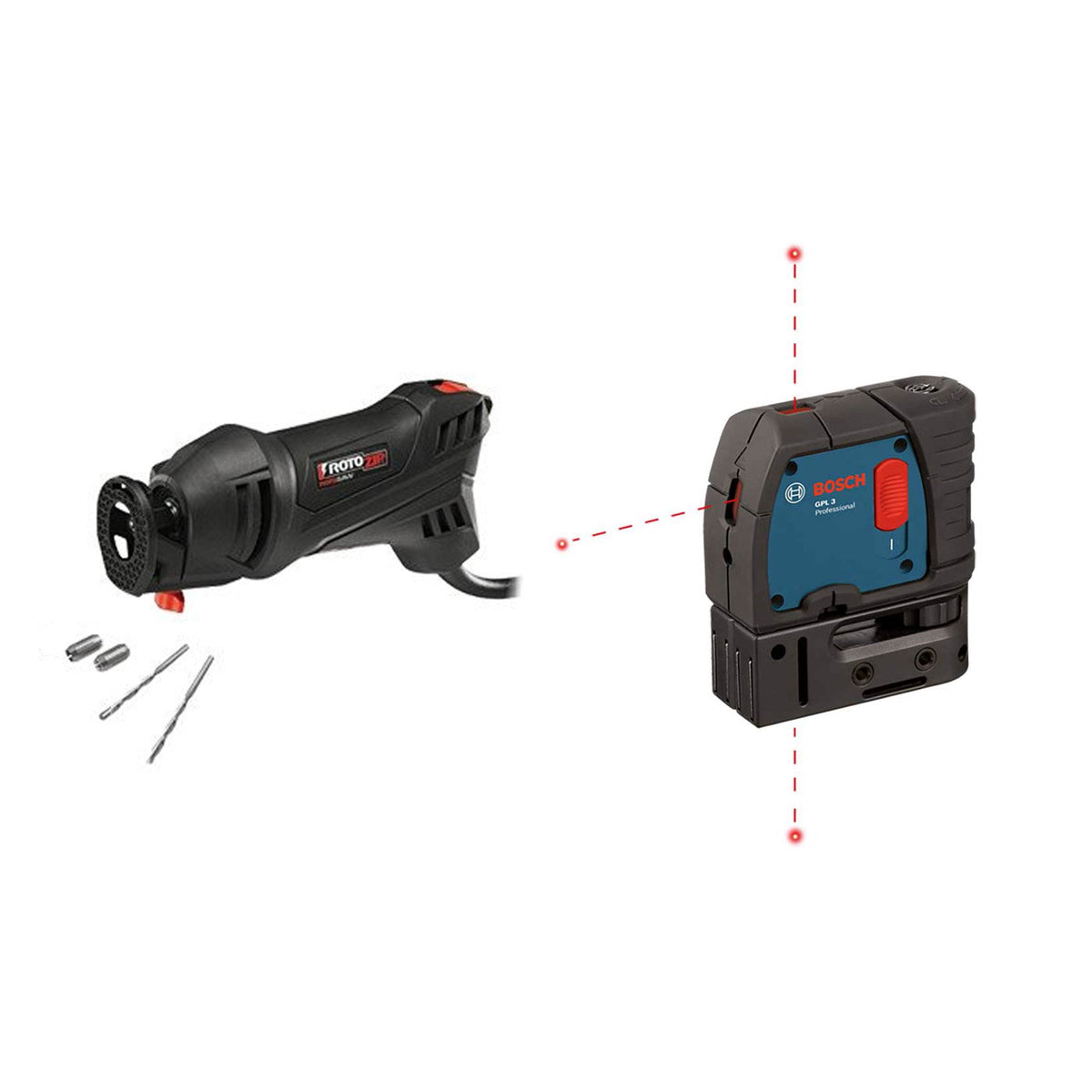 RotoZip 5.5 Amp RotoSaw & Bosch 3 Point Alignment Laser (Certified Refurbished)