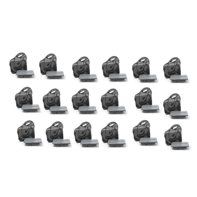 Life Story Sealing Sandwich or Snack Box and Zipper Carry Case, Gray (18 Pack)