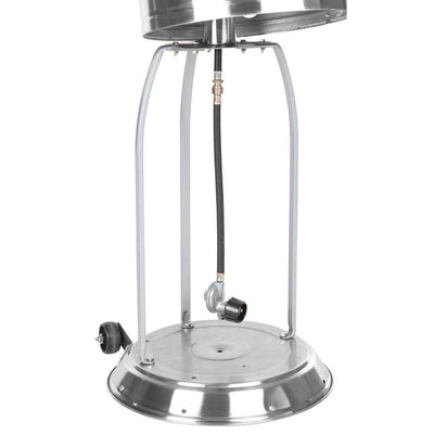 Fire Sense 46,000 BTU Wheeled Patio Propane Heater, Stainless Steel (Open Box)