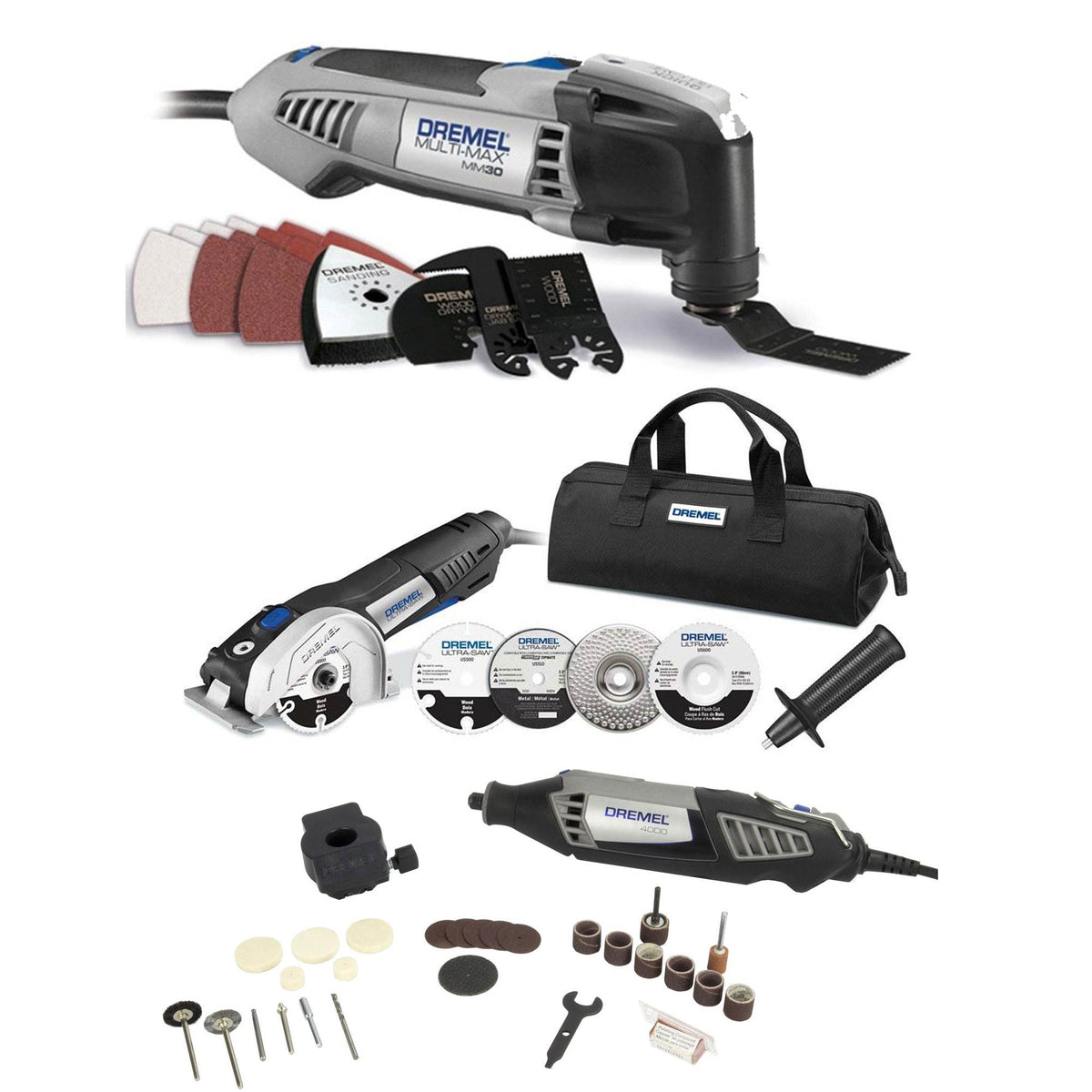 Dremel Multi Max Kit, Circular Saw Kit, & 28 Piece Kit (Certified Refurbished)