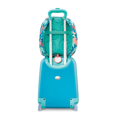 High Sierra Kids Teddy Buddy 2 Piece Luggage Set with Suitcase & Backpack, Teal