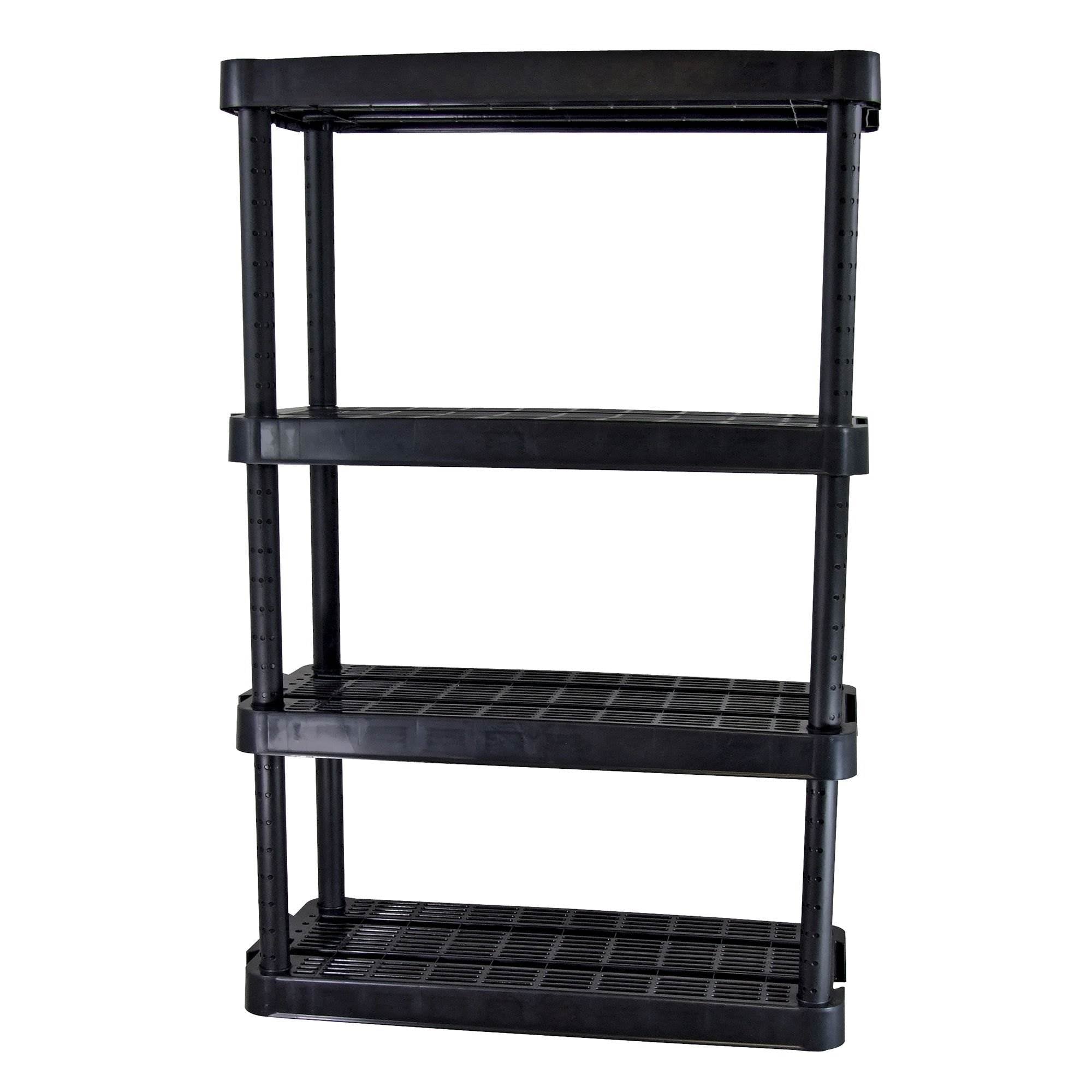 Gracious Living Extra Wide Light Duty Indoor Storage Shelves, Black (5 Pack) - VMInnovations