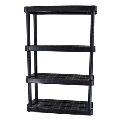 Gracious Living Extra Wide Light Duty Garage Storage Shelves, Black (7 Pack) - VMInnovations