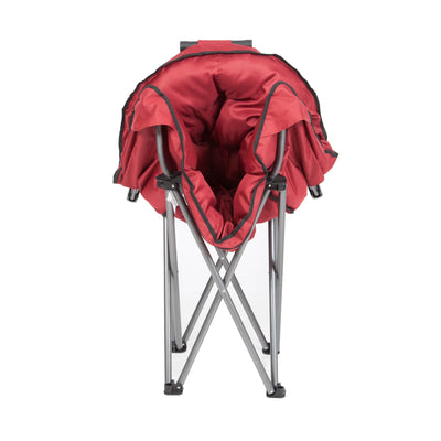 Mac Sports Folding Padded Outdoor Camping Chair w/Carry Bag, Wine Red (2 Pack) - VMInnovations
