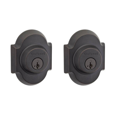 Kwikset 985 Austin Single Cylinder Keyed Deadbolt, Venetian Bronze (2 Pack)