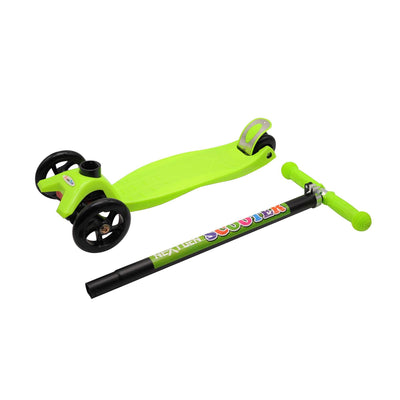 NextGen Scooters 3 Wheeled Kick Scooter, Green & Razor V17 Helmet, Glossy Black