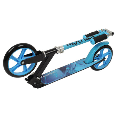 NextGen Scooters Denver Scooter, Blue and Black & Razor V17 Helmet, Glossy Black