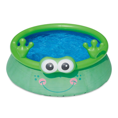 Summer Waves 6ftx20in Inflatable Frog Character Quick Set Pool, Green (Open Box)