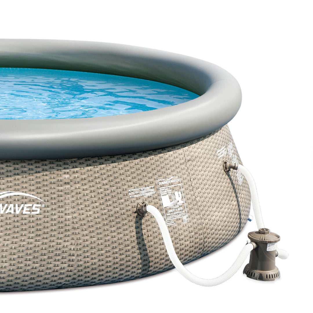 Summer Waves Quick Set 12’x36” Inflatable Above Ground Pool w/ Pump (For Parts)