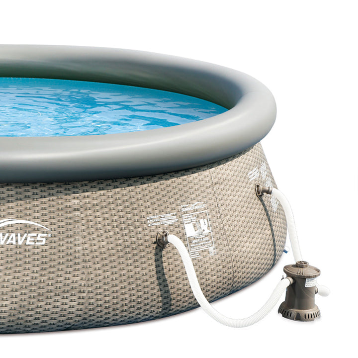 Summer Waves Quick Set 12’x36” Inflatable Above Ground Pool w/ Pump (For Parts)