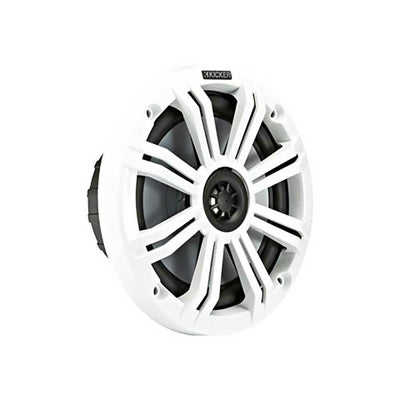 Kicker KM 6.5 Inch Marine UV Treated Speakers, Black White Grilles (Open Box) - VMInnovations