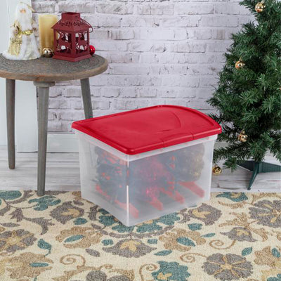 Sterilite Clear Christmas Light and Garland Holiday Storage Container (8 Pack)