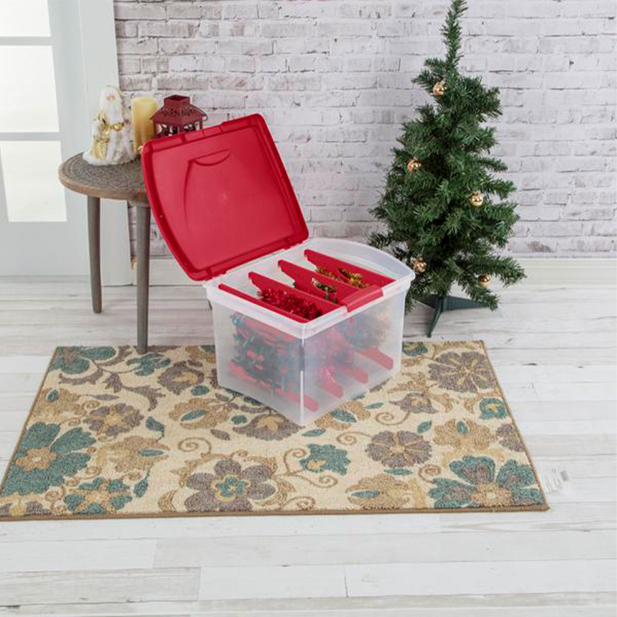 Sterilite Clear Christmas Light and Garland Holiday Storage Container (8 Pack)