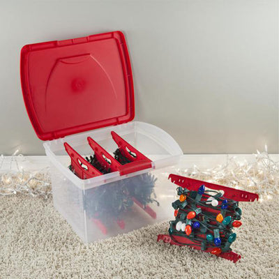 Sterilite Clear Christmas Light and Garland Holiday Storage Container (8 Pack)