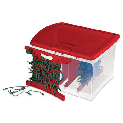 Sterilite Clear Christmas Light and Garland Holiday Storage Container (12 Pack)