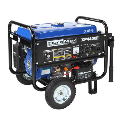 DuroMax 4400 Watt 7 Hp 8 Hour RV Grade Gas Generator & Generator Cover, Black