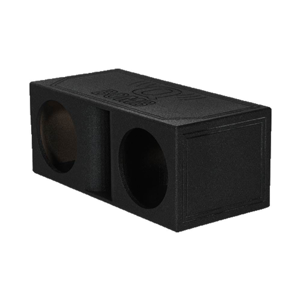 QPower QBomb Dual Vented Horn Ported Subwoofer Box Finished with Bed Liner - VMInnovations