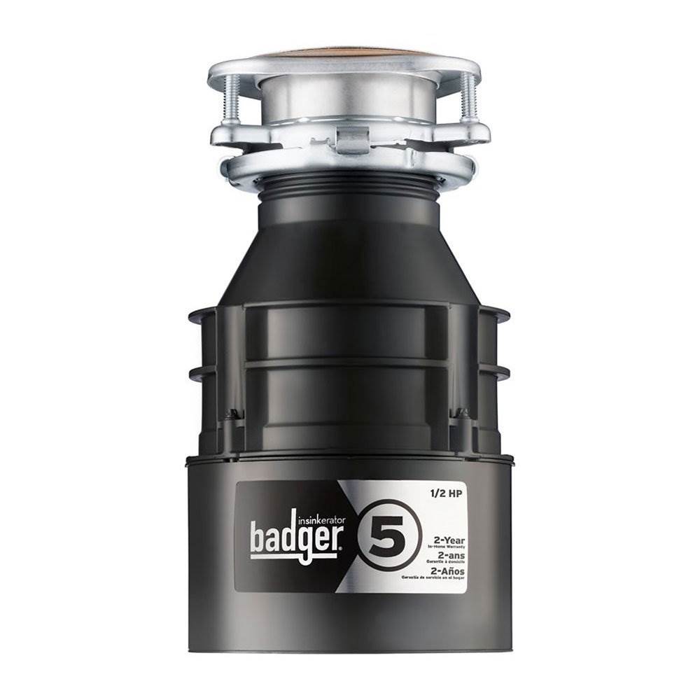InSinkErator Badger 5 Food Waste Sink Continuous Feed Garbage Disposal, 1/2 HP