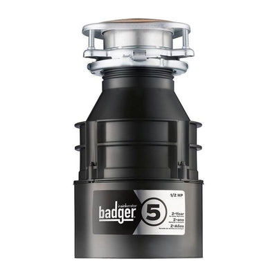 InSinkErator Badger 5 Food Waste Sink Continuous Feed Garbage Disposal, 1/2 HP
