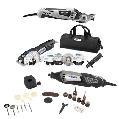 Dremel Rotary Tool, Ultra Saw, & Oscillating Tool w/ Kit (Certified Refurbished)