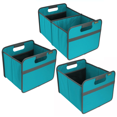 Meori Classic Collection 4, 6.5, & 8 Gallon Foldable Storage Boxes, Azure Blue