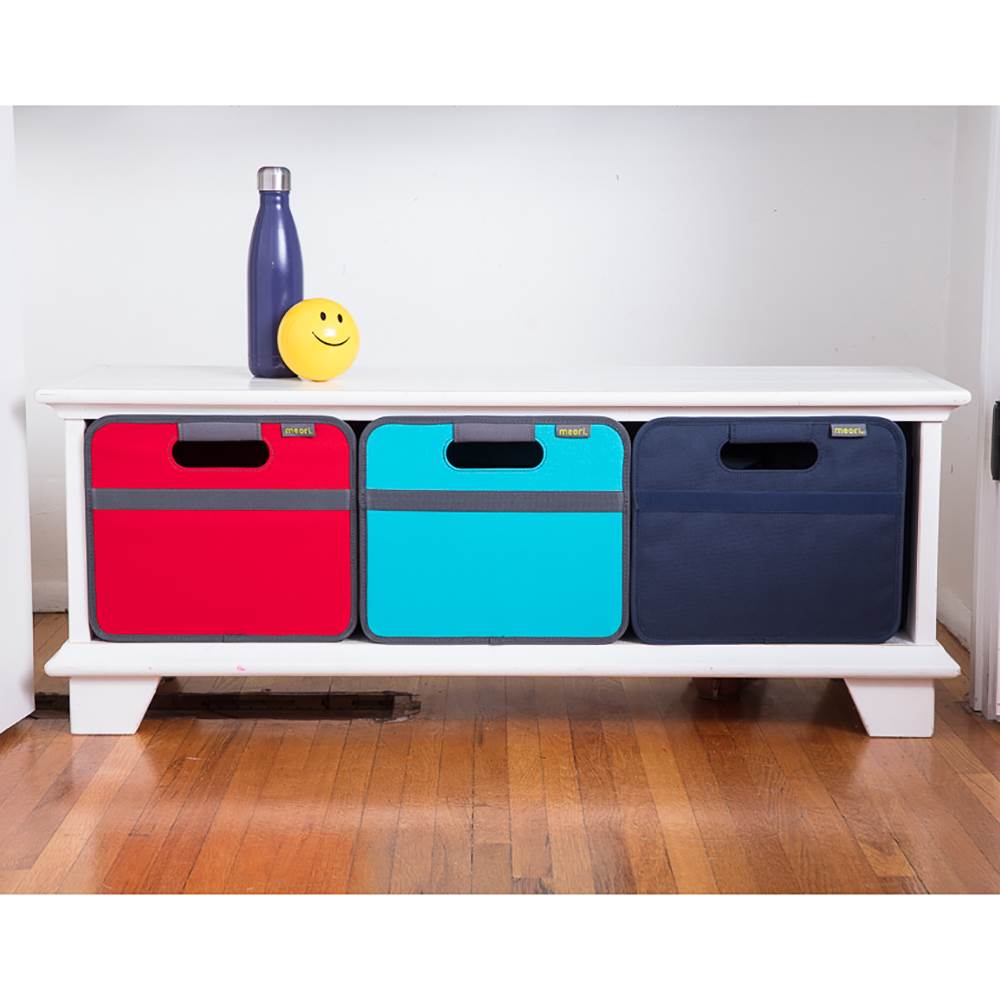 Meori Classic Collection 4, 6.5, & 8 Gallon Foldable Storage Boxes, Azure Blue