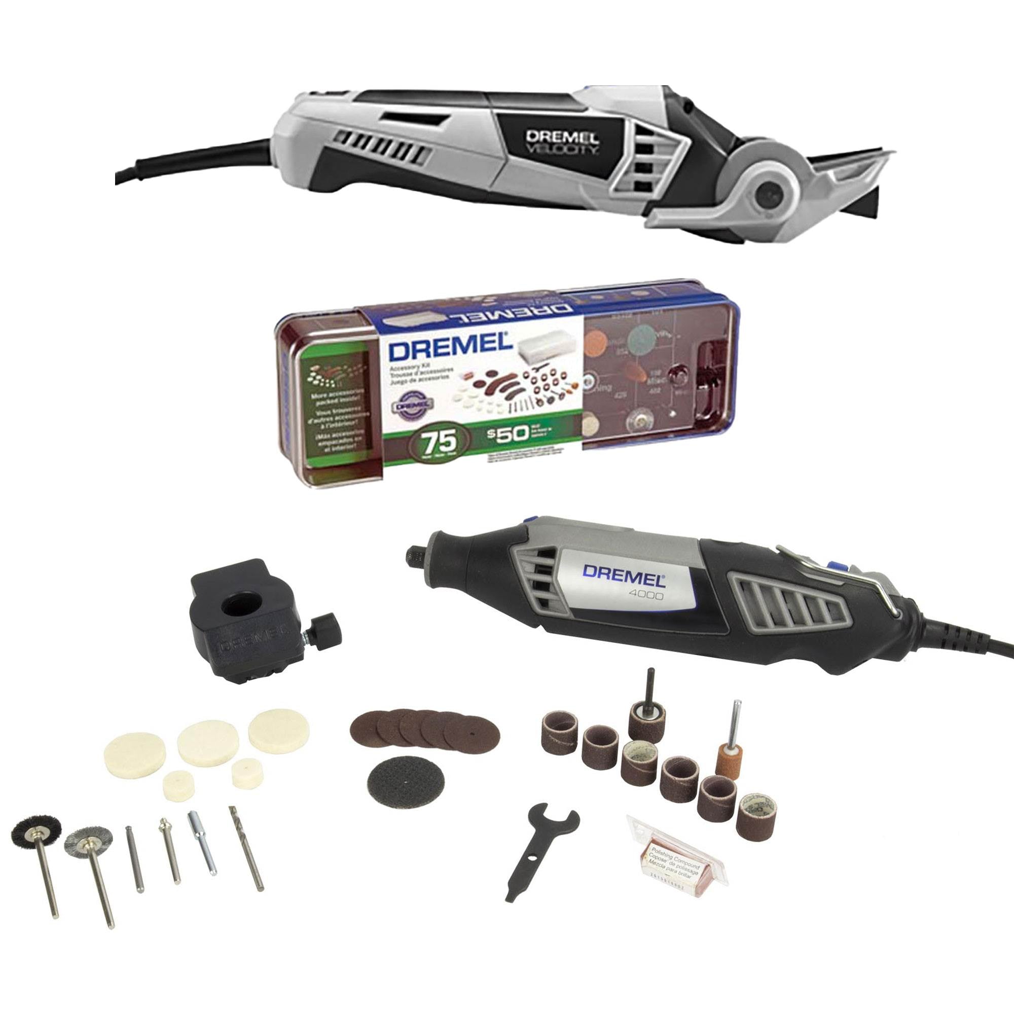 Dremel 4000 Rotary Kit, Accessory Kit, & Oscillating Saw (Certified Refurbished)