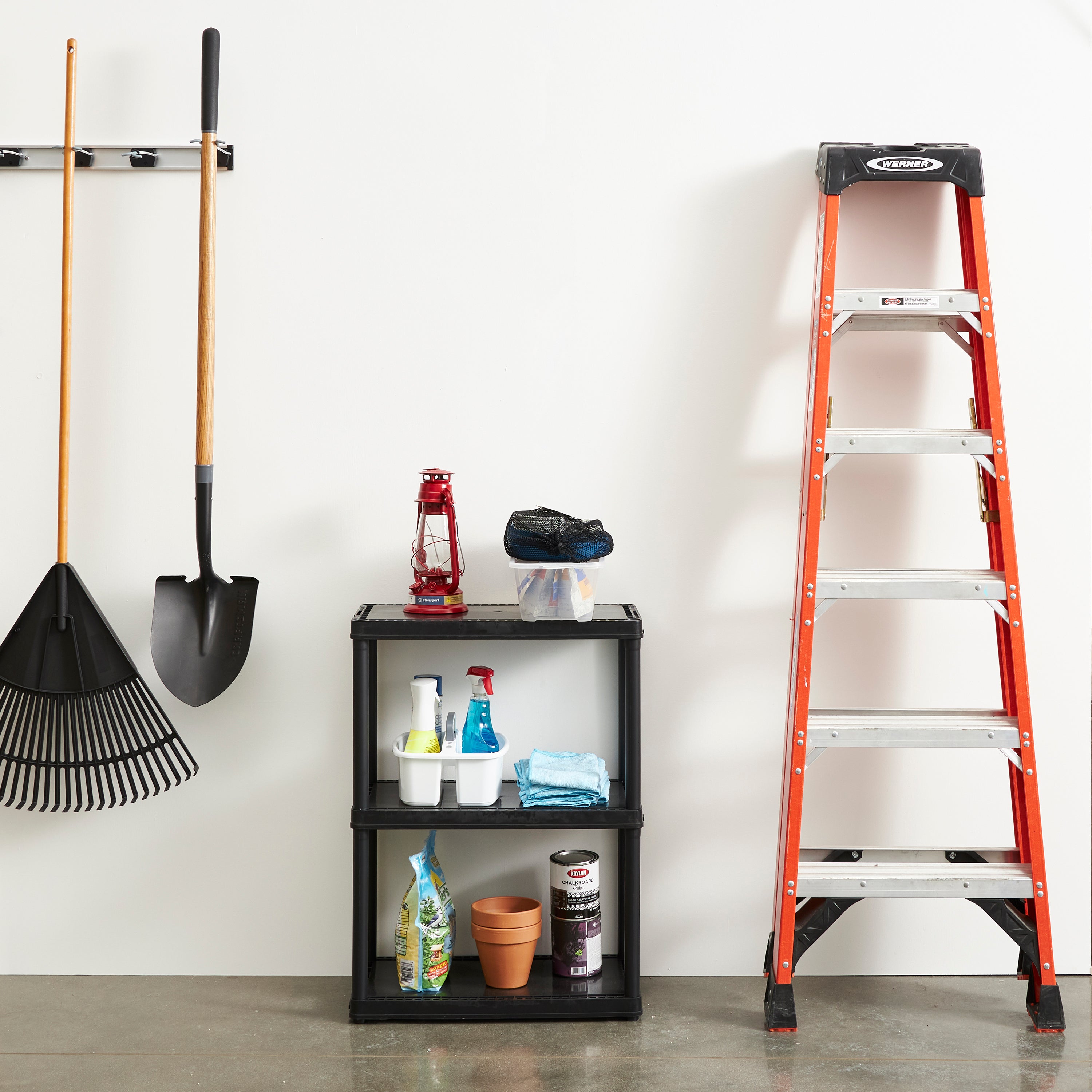 Gracious Living 3 Fixed Height Solid Light Duty Home Storage Unit, Black (Used) - VMInnovations