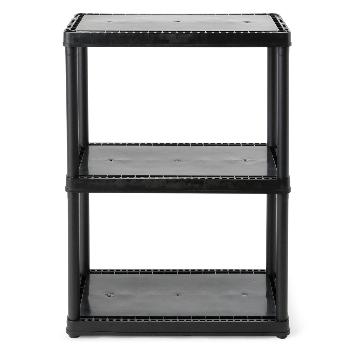 Gracious Living 3 Shelf Height Solid Light Duty Storage Unit, Black (Open Box) - VMInnovations