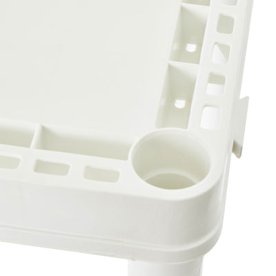 Gracious Living 4 Shelf Fixed Height Light Duty Storage Unit, White (Open Box)