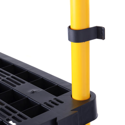 Gracious Living 5 Shelf Fixed Height Ventilated Heavy Duty Shelves, Black/Yellow