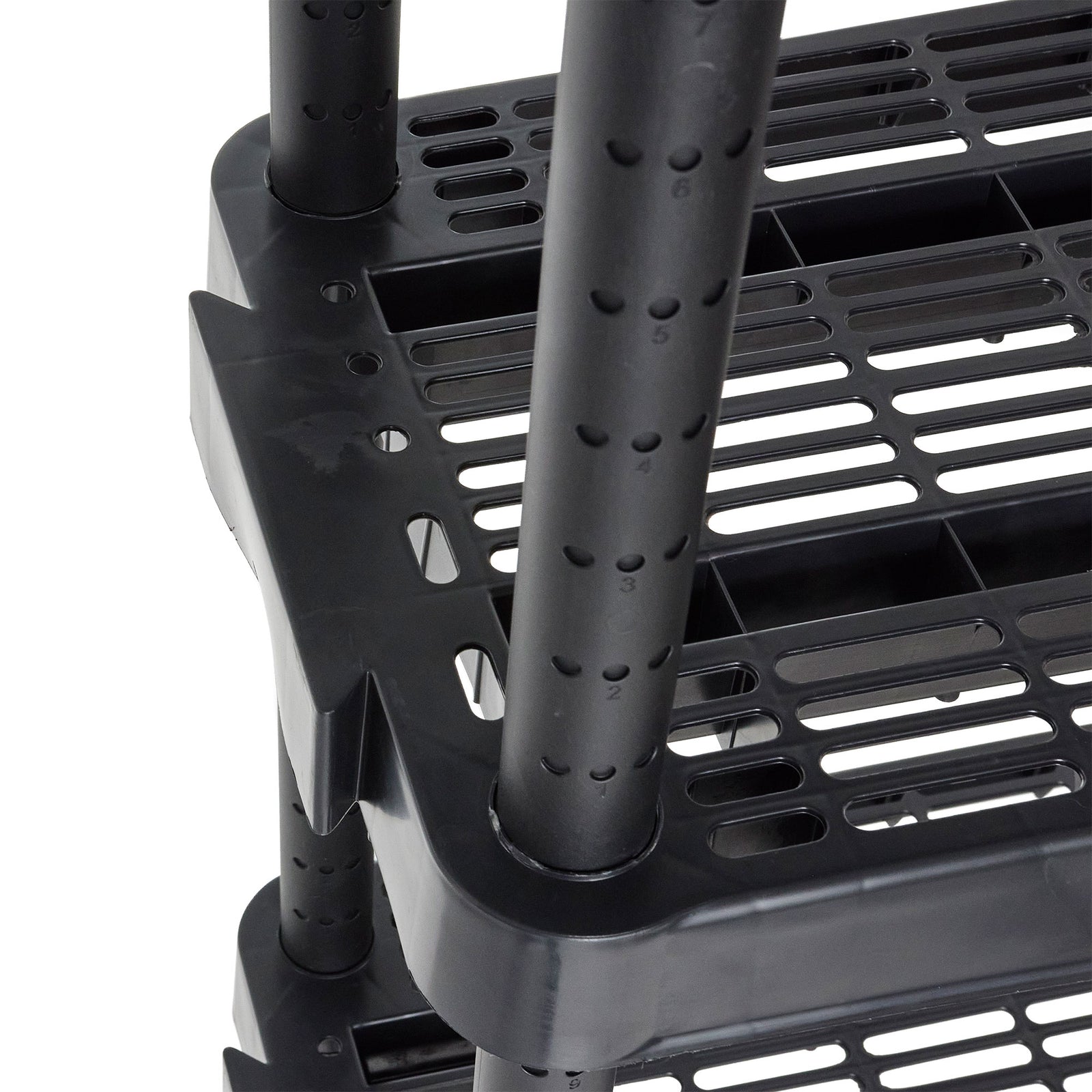 Gracious Living 5 Shelf Adjustable Ventilated Medium Duty Shelving Unit, Black - VMInnovations