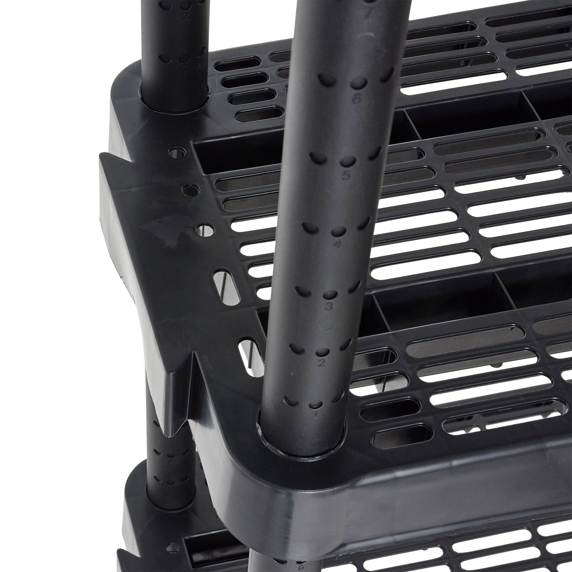 Gracious Living 5-Shelf Medium Duty Adjustable Ventilated Shelving Unit, Black (Refurbished)
