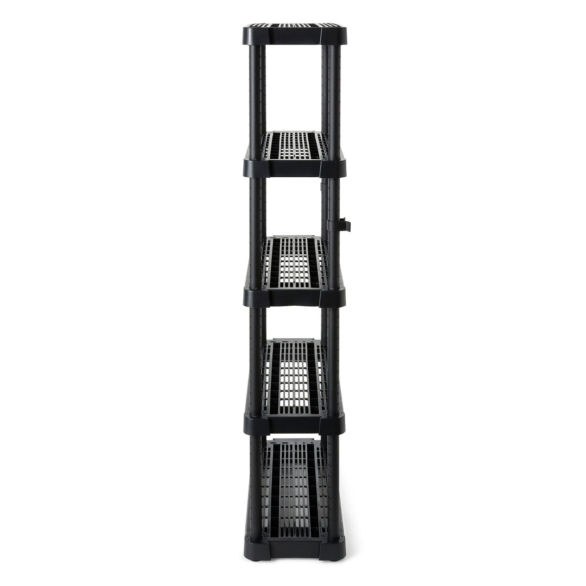 Gracious Living 5-Shelf Medium Duty Adjustable Ventilated Shelving Unit, Black (Refurbished)