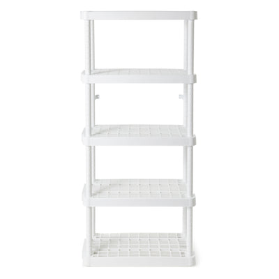 Gracious Living Medium Duty Adjustable Ventilated Storage Shelving Unit, 5 Shelf (Refurbished)