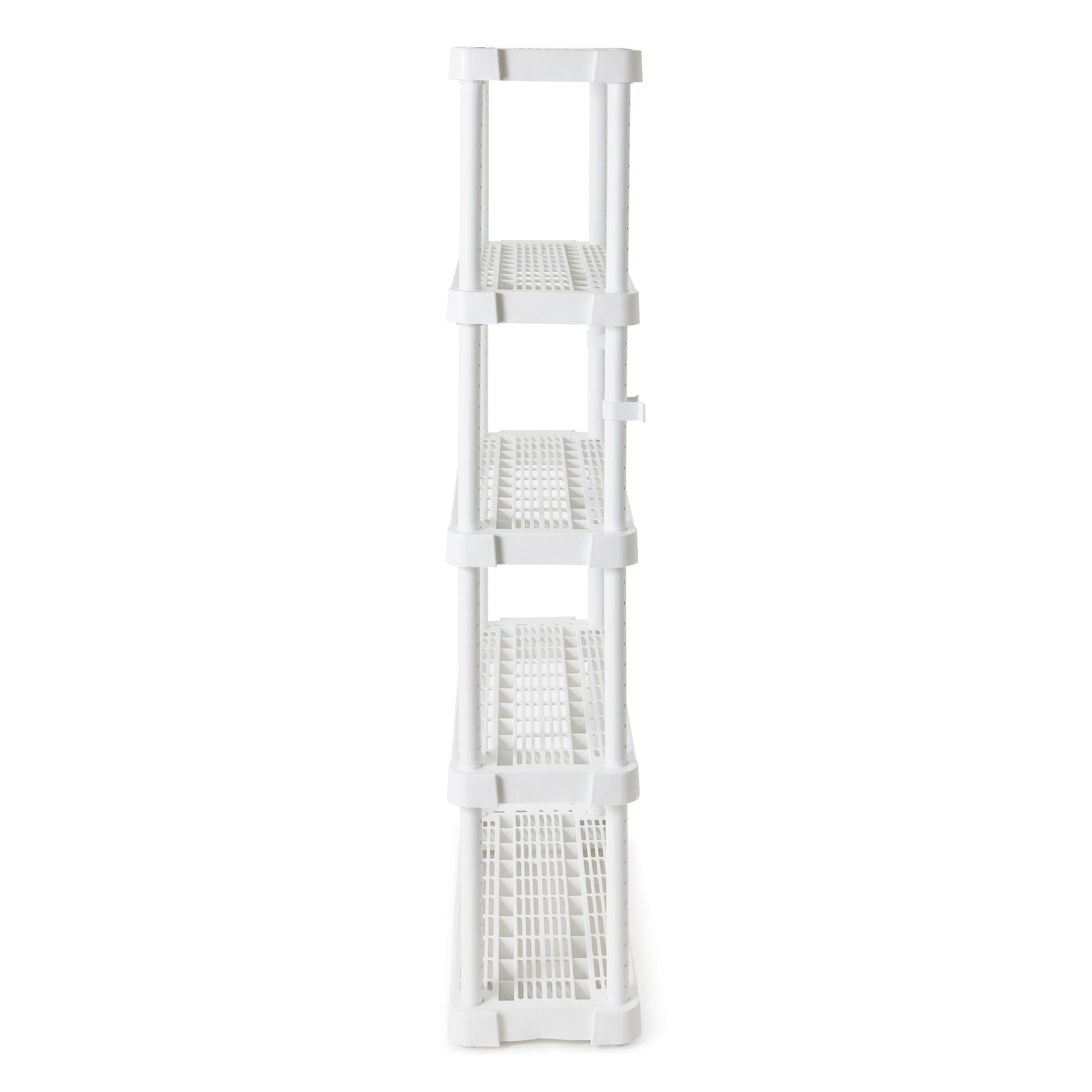 Gracious Living 5 Shelf Adjustable Ventilated Medium Duty Shelving Unit, White