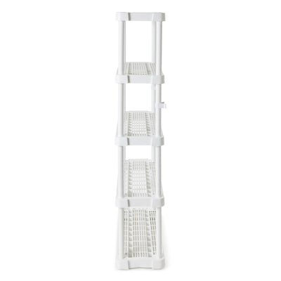 Gracious Living 5 Shelf Adjustable Ventilated Medium Duty Shelving Unit, White