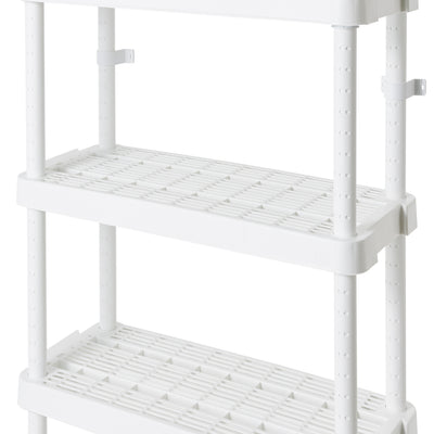 Gracious Living 5 Shelf Adjustable Ventilated Medium Duty Shelving Unit, White