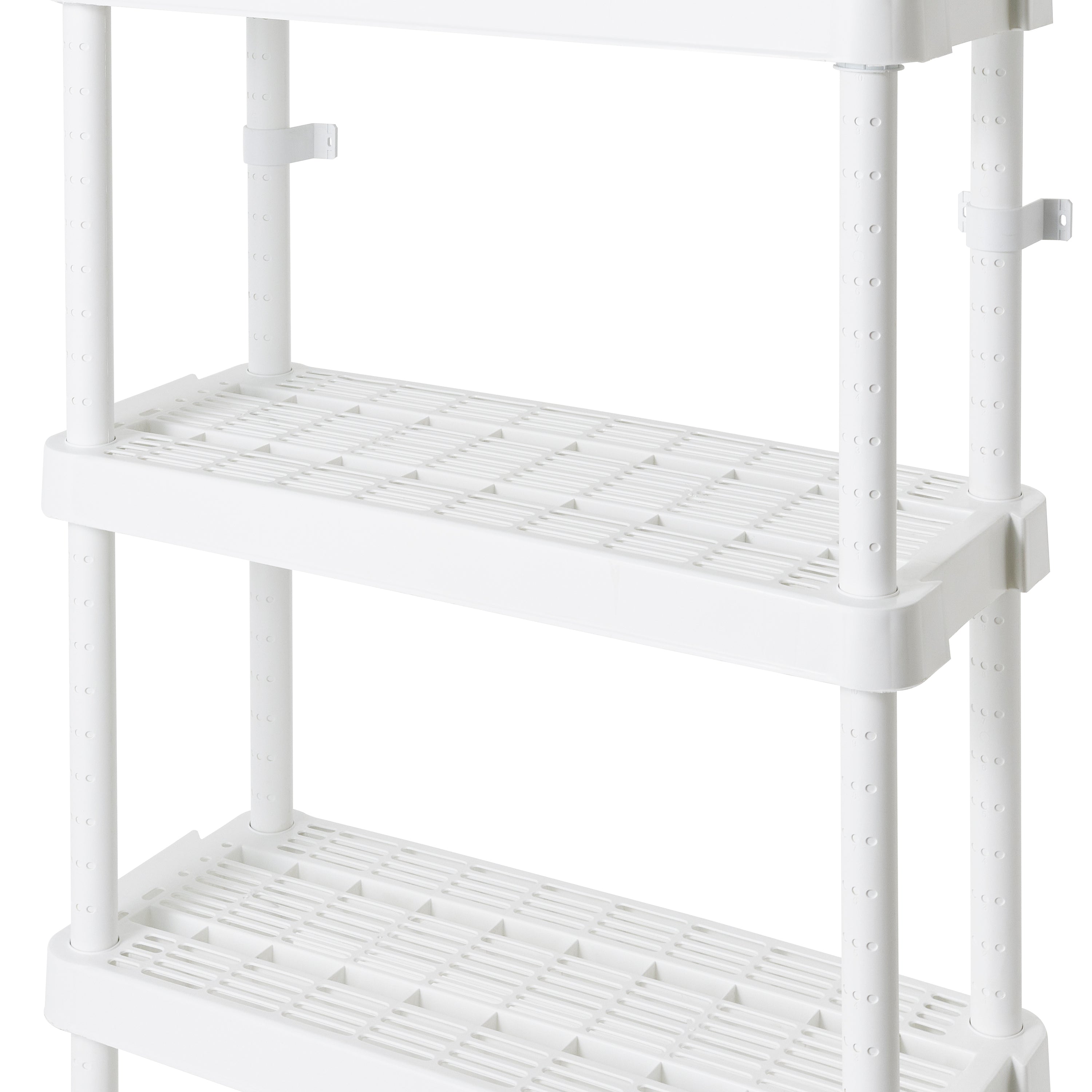 Gracious Living 5 Shelf Adjustable Ventilated Medium Duty Shelving Unit, White