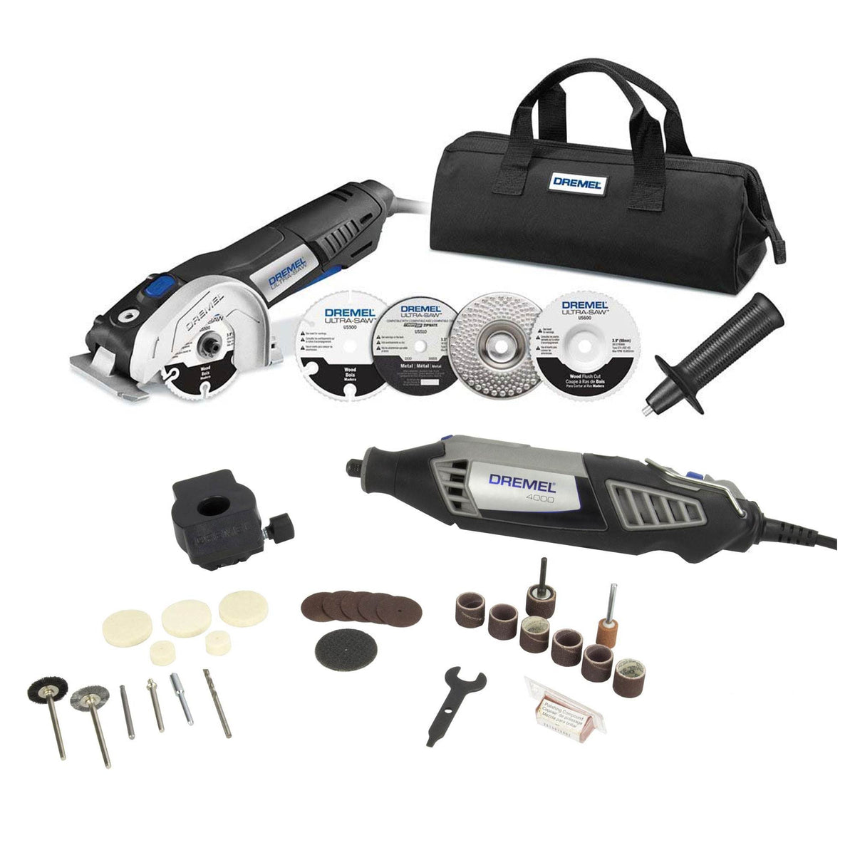 Dremel 4000 Series Rotary Kit and Circular Ultra Saw Kit (Certified Refurbished)