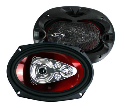 2) BOSS CHAOS CH6950 6x9" 5-Way 600W Car Coaxial Audio Stereo Speakers Pair