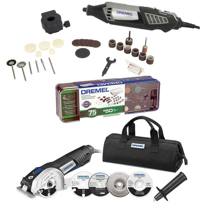 Dremel Rotary Tool Kit, 75-Piece Kit, & Ultra-Saw Kit (Certified Refurbished)