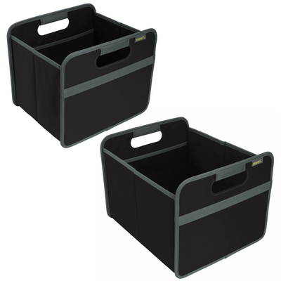 Meori Classic Collection 4 & 6.5 Gallon Foldable Home Storage Boxes, Lava Black