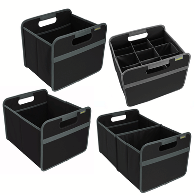 Meori Classic Collection Foldable Boxes & Bottle Insert Tote Bag, Lava Black