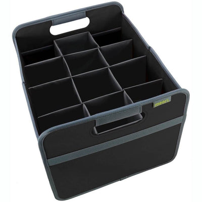 Meori Classic Collection Foldable Boxes & 12 Bottle Insert Tote Bag, Lava Black