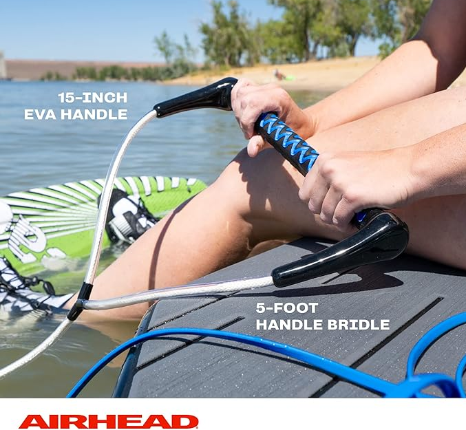Airhead AHWR-8 Dyneema 70 Foot 4 Section Thermal Boat Wakeboard Tow Rope, Red - VMInnovations