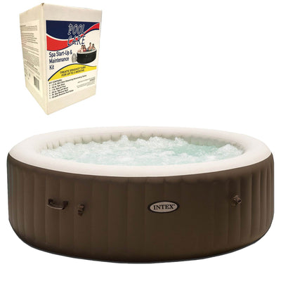 Intex Pure Spa 6 Person Inflatable Hot Tub & 3 Month Chemical Maintenance Kit