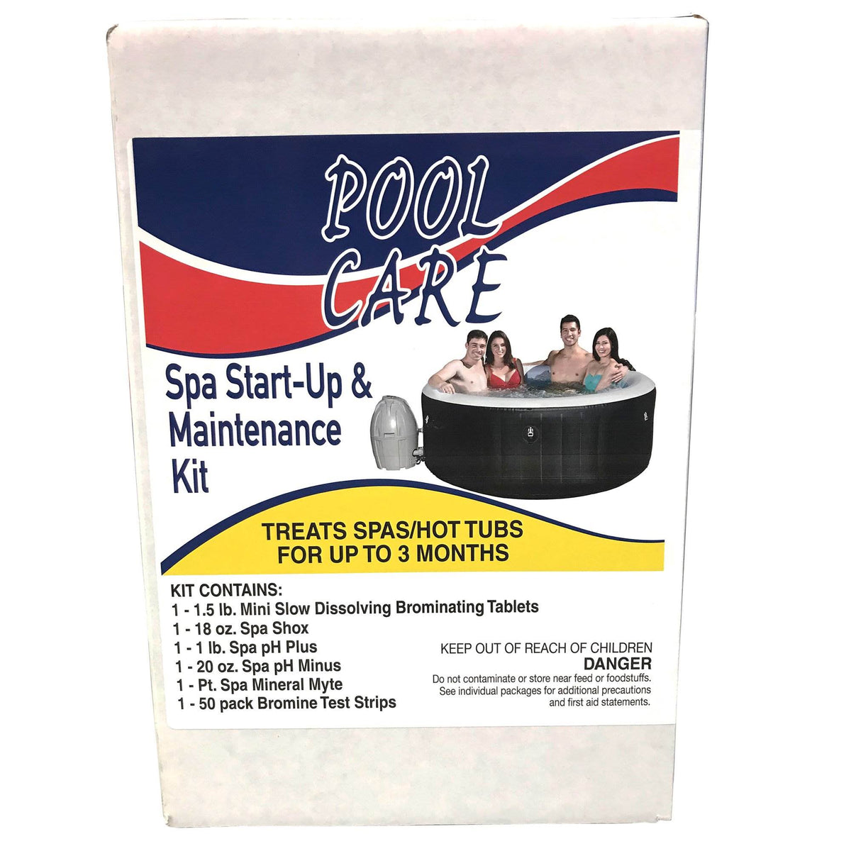 Intex Pure Spa 6 Person Inflatable Hot Tub & 3 Month Chemical Maintenance Kit